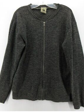 SNS Herning Sweater Large Wool Cardigan Full Zip Pockets Denmark *